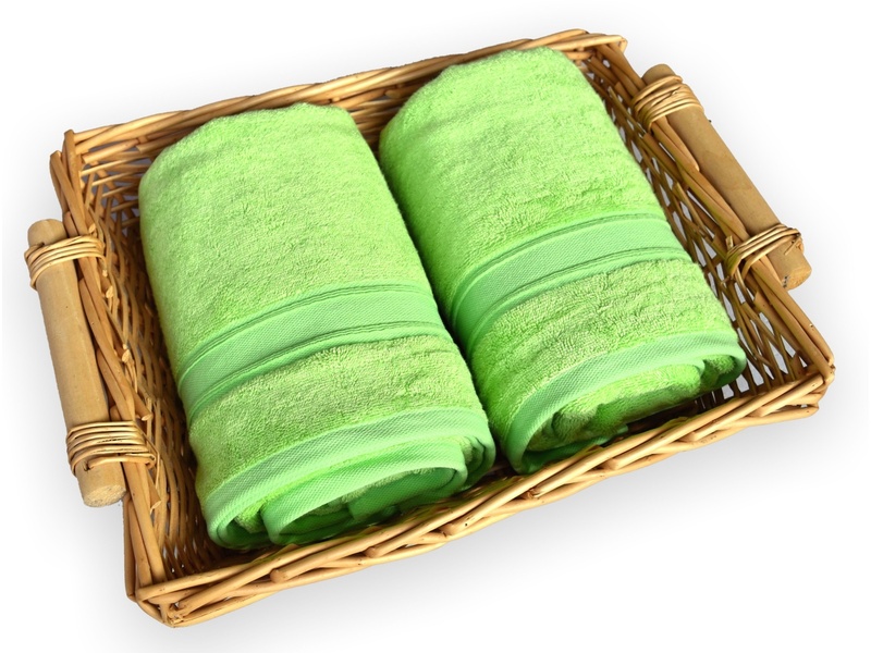 bambusová osuška 70x140 cm světle zelená