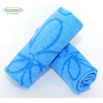 bambusový ručník FLOWER 50x90 cm modrý